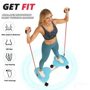 Double Anti-Slip Stepper with Resistance Bands - 2-in-1 Home Fitness Step Machine for Living Room Office Dorm