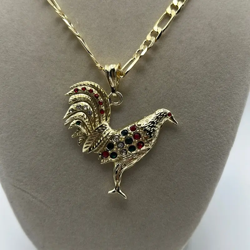 Gold Plated Gallo R-BPendant with Chain