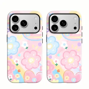 Colorful Floral Pattern Phone Case — Compatible with Samsung S26/S25/S24/S23/S22/S21 and iPhone 17/16/15/14/13/12/11 Phone Cases. Durable, stylish, and perfect for everyday use or gifting.