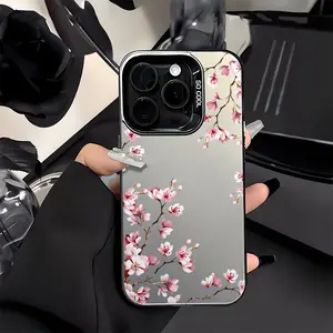 Cherry Blossom Floral Case For iPhone 17 16 15 14 13 12 11 PRO MAX PLUS AIR and iPhone 16E AIR XR XS MAX 7 8 Plus Series Mobile Case, Soft TPU Case with Shock Absorption and Drop Protection with Transparent Back Cover