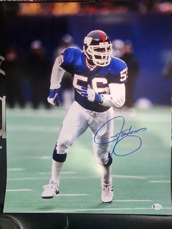 Lawrence Taylor Auto 16x20 Photo Giants Beckett COA