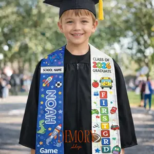Preschool Graduation Stole, Class of 2026 Custom Name Sash, Pre-K Graduate Gift, Bow And Class Of 2026 Circle Are Not Included