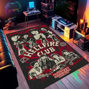 stranger things09 Cartoon printed carpet, carpet under the chair in the living room, bedroom and office at home, holiday gift for family and friends, Christmas decoration carpet
