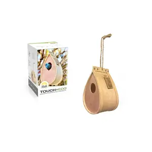 Pollinating Palace Outdoor Hanging Wooden Bird House for Hummingbirds, Bluebirds, Finch Cardinals, Songbirds, Nesting Box for Wild Bird Viewing