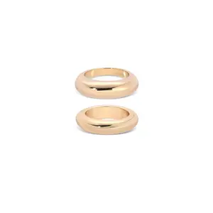 Ettika Modern Dome Ring Set - Elegant Design with Simple Band, Suitable for Everyday Wear