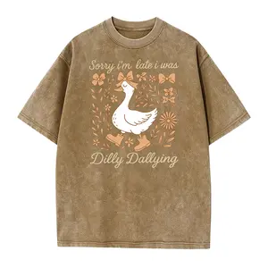 Sorry I'm Late I Was Dilly Dallying Goose Shirt, Funny Goose Shirt, Silly Goose Shirt, Animal Humor Gift, Cute Goose Shirt
