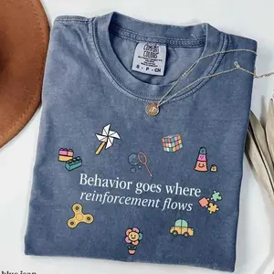 Comfort Colors®  Bcba Shirt, Rbt Aba Therapy Shirt, Applied Behavior Analyst Gift Behavior Therapist Specialist Behavior Interventionist Fabric Top Womenswear Fit