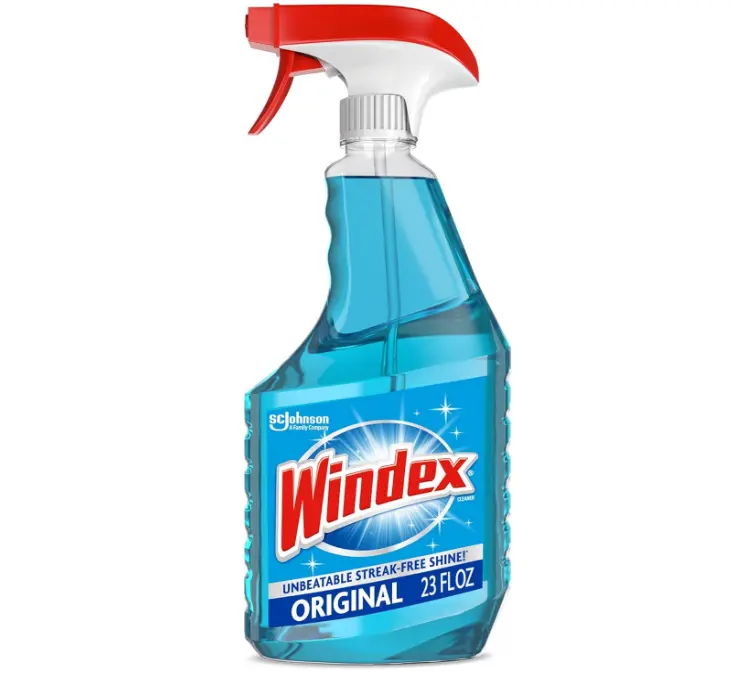 Windex Glass and Window Cleaner Spray Bottle, Bottle Made from 100% Recovered Coastal Plastic, Original Blue, 23 fl oz