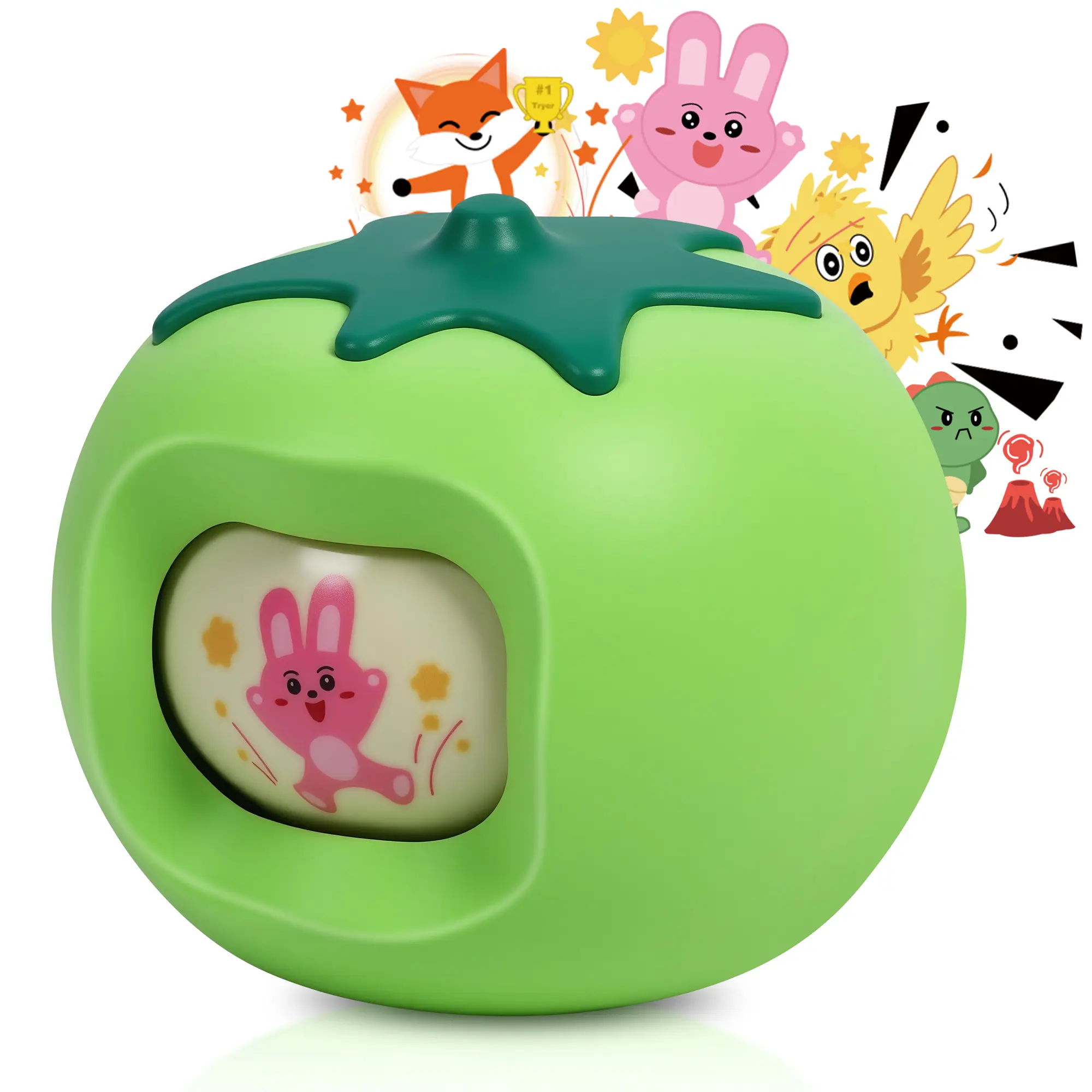 Intejoy ES3 Portable Wireless Multifunctional Speaker - 2-in-1 Emotional Learning Toy for Boys 3-6, Bluetooth Storyteller with 200+ Files & 26 Emotions, USB Type-C, Smartphone Audio Compatible, Holiday Gift for Boosting Emotional Expression Skills