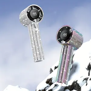 2026 New Diamond Portable Small Glitter Fan - Elegant, Long-Lasting, USB Charging, Rechargeable Cooling Fan, Portable, Essential for Students, Offices, Outdoor Cooling, Must-have for Holiday Parties as a Gift