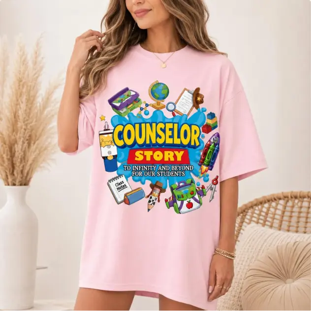 Counselor Story Shirt, School Counselor Front and Back Print Tee