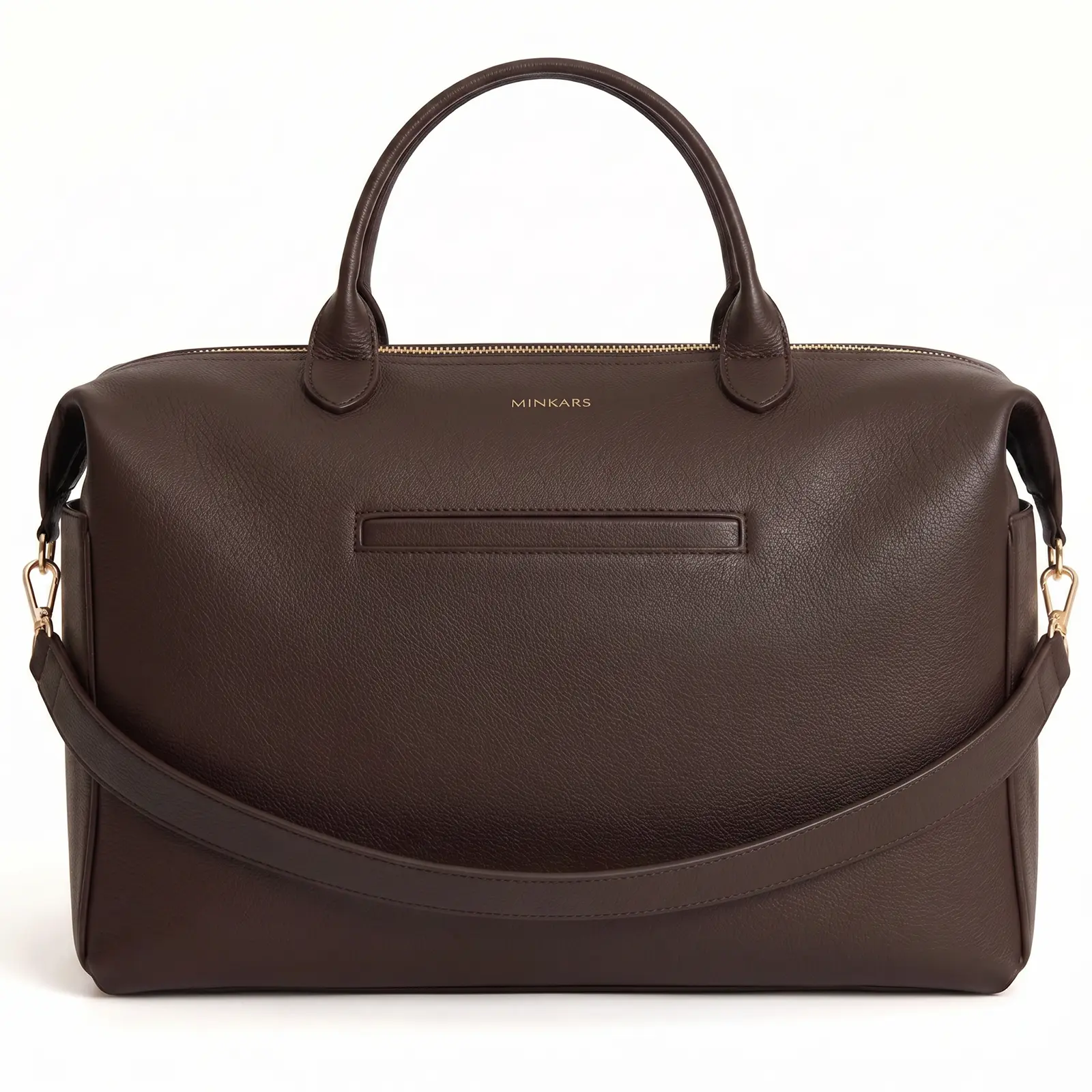 MINKARS Modern Vegan Leather Diaper Bag Backpack for Modern Parents - Solid Convertible Tote with Compartments, Stroller Hooks, Animal-Free, Ideal for Daily Outings, Work