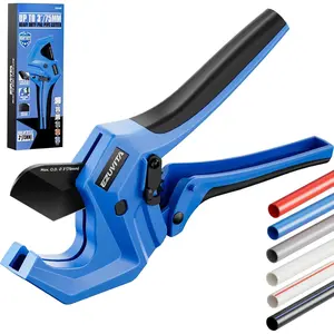 Ratchet PVC Pipe , Cuts Up to 3", Heavy-Duty  Ratchet Tubing  Tool for PEX, PVC, CPVC, PE, PP, ABS and Rubber Hose, Suitable for  Repair and Plumbing