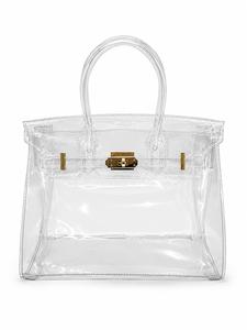 Transparent Jelly Women's Bag, Lightweight Handbag, Versatile Bag, Travel Handbags, Large Capacity Beach Bag, Concert Bag, Airport Friendly, Weekend Bag, Stylish and Practical