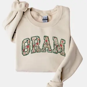 Floral Gram Sweatshirt, Grandma Birthday Sweater, Grandma Grammy Sweatshirt Mothers Day Gift For Grams Crewneck