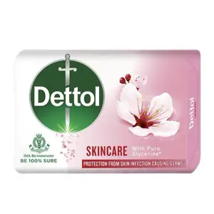 Dettol Skincare Antibacterial Bar Soap Pack of 6 - Protects Against Skin Infections with Bactericidal Properties Comfort Body Wash