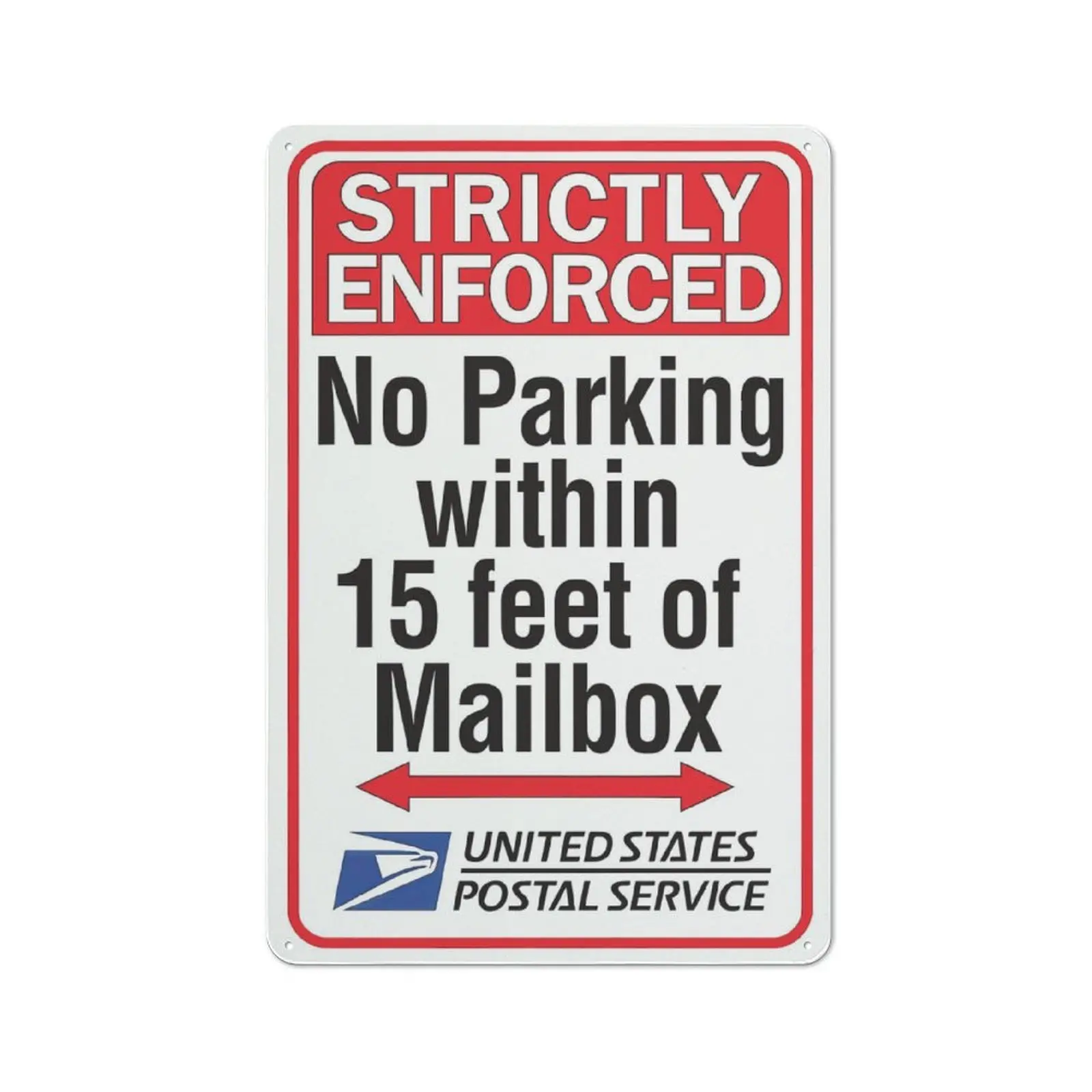 Do Not Block Mailbox Sign Delivery Notice for Package and Box Deliveries - No Parking 15 Feet of Mailbox - Outdoor Parking and Delivery Instructions Sign, Large 8x12 - Safe Indoors or Outdoors-1