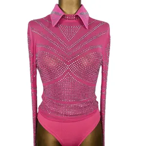 Sparkle Ridge - Western Show Shirt - Bright Pink Eras - Womens Horse Show Clothes