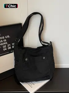 Casual Fashion Multi-Pocket Denim Bag, Single Shoulder Crossbody, Stylish and Practical, Perfect for Daily Use, Women's Handbag, Crossbody Bags