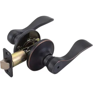 700534 Springdale Privacy Door Lever for Bedroom and Bath, Oil Rubbed Bronze Finish
