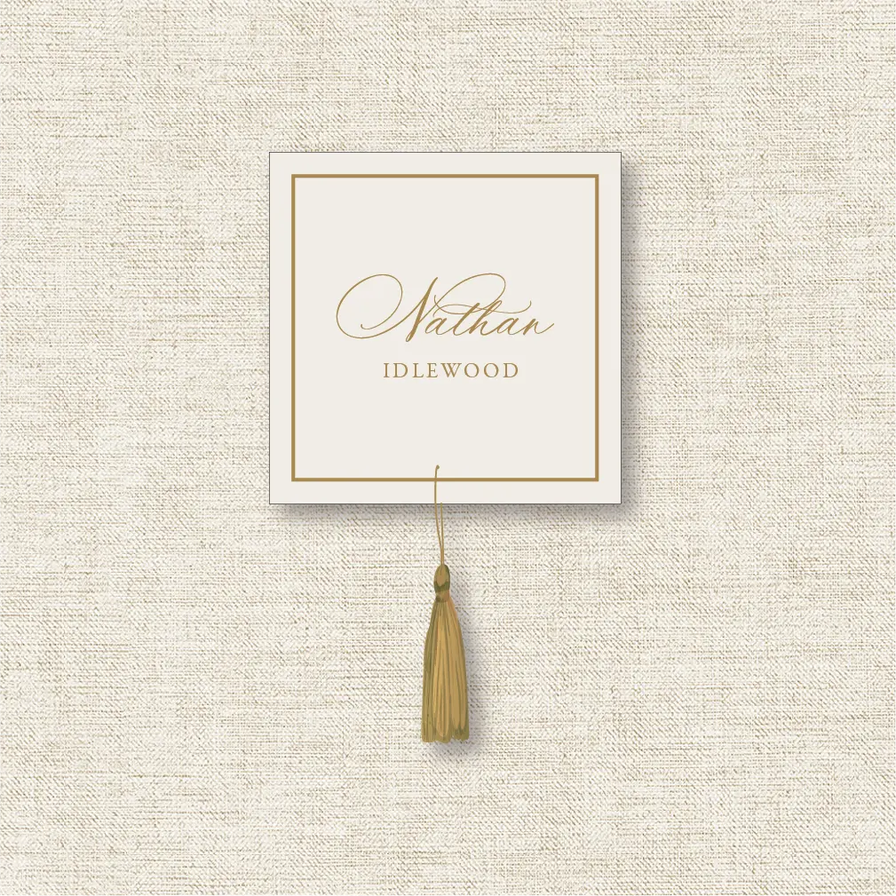 Square Place Cards with Tassels | For Weddings & Events
