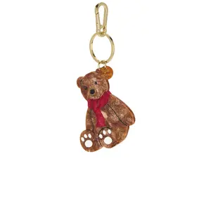 Solar Eclipse Hand-painted Bag Charm in Teddy Bear