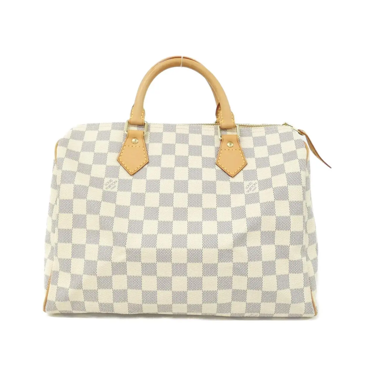 Pre-owned Louis Vuitton Canvas Shoulder Bags Speedy Damier Azur Boston Bag