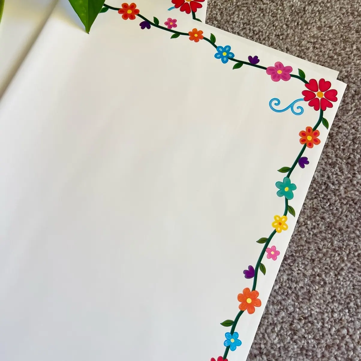 Flower Border Floral paper 20 sheets waterproof paper for floral arrangements and gift wrapping