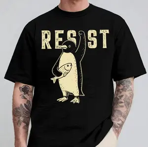 Penguins Against Tariffs Shirt, Subtle FDT Shirt, Resistance Tee Anti-MAGAA Shirt, Protest Shirt Heard Island Shirt