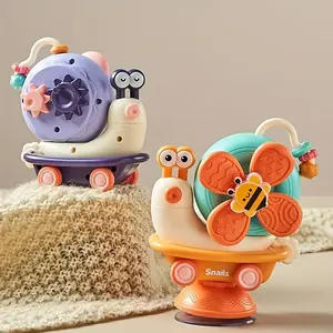 High Chair Toy with Suction Cup, Toy Gift Snail Windmill Rotating Toy, Can Be Placed on a Caddy, Youngsters' Sensory Travel Toy Birthday Gift Youngsters' Snail Shape Bath Toy, Very Suitable for Easter, Thanksgiving, Christmas and Holiday Gifts