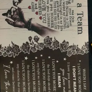 NBHYK Personalized We're A Team Couple Poster for Him Her Husband Wife Christmas Birthday Anniversary Custom Name Canvas Print Wall Art Home Decor Picture for Bedroom LivingRoom - Decorative Artwork Eco-Friendly Fade-Resistant UV-Protected - Creative