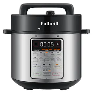 Fullwill Electric Pressure Cooker Uni 6qt, 9-in-1 Multi-Functional Slow Cooker, Rice Cooker, Yogurt Maker, Cake Maker, Sauté Pan, Steamer, Food Warmer, Soup Maker