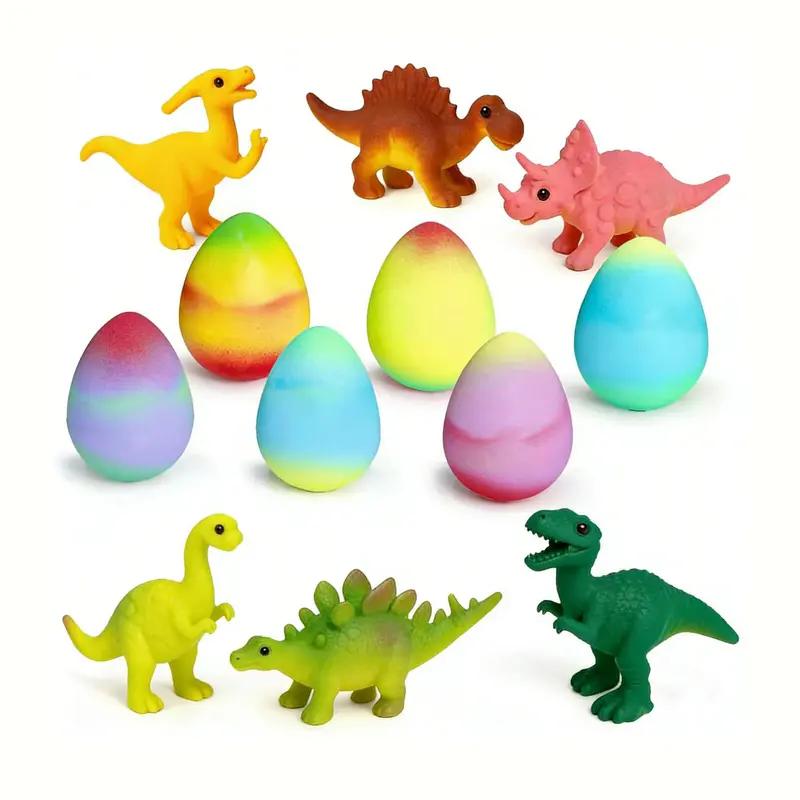 6pcs Hatching Growing Dinosaur Eggs with 6 Dinosaurs, Water-Activated Expansion Toy, Safe Fun Magic Transform Experience, Perfect for Easter & Birthday Gifts