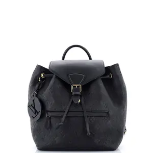 Pre-owned Louis Vuitton Leather Backpacks Montsouris NM Backpack Monogram Empreinte PM by Rebag