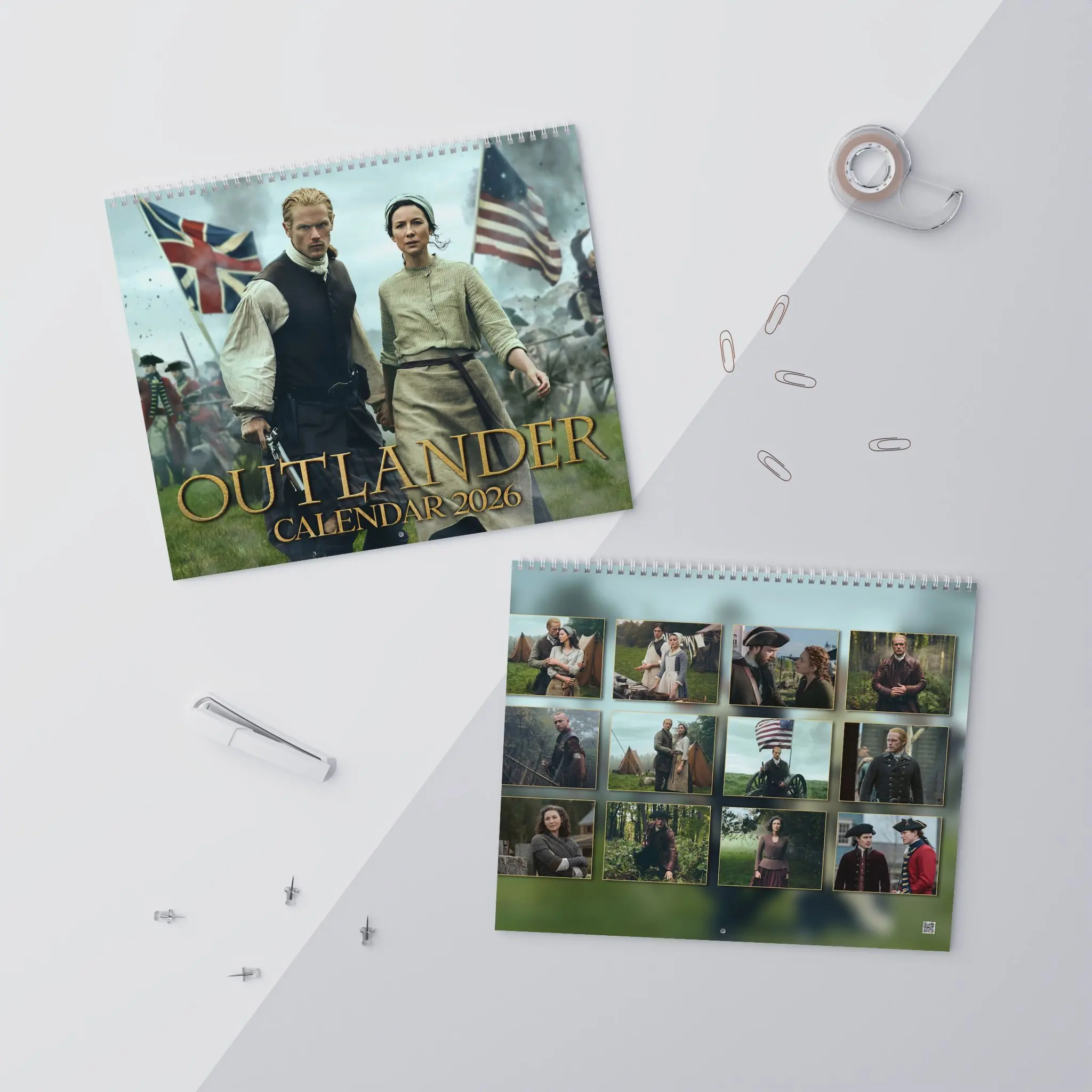 Outlander 2027 and 2026 Wall Calendar, Movie Gifts for Her or Him