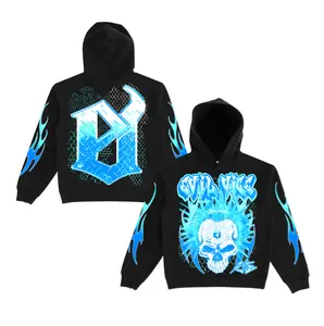 EVIL VICE EVERYONE CAGED FLAME PULLOVER HOODIE