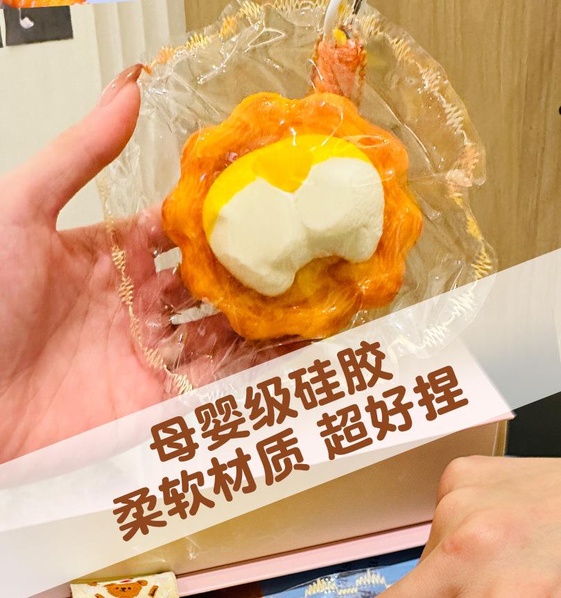 Viral Hit High-Quality Bakery Moldable Fidget Toy with Squeeze Feature, Ideal for Play and Relaxation Giant Cheese Squishy | Non-Rebound & Slow Rebound Fidget Toy | Viral ASMR Stress Ball