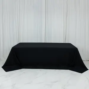 Polyester Rectangular King Tablecloth – 108" x 156" Extra-Wide Black, Wrinkle-Resistant Banquet Linen for Catering, Events & 8ft Tables