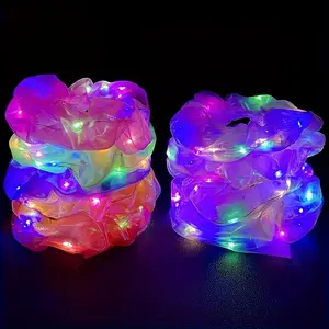 Multicolor Meteor Shower Headband Set, 10/20/40 Pieces, 3 Lighting Modes, Glowing Party Hair Accessories, Fun and Stylish