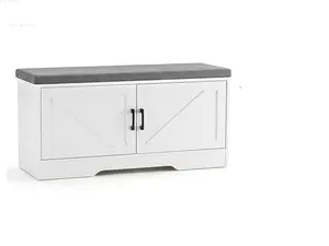 3 Sizes (28/39/47 Inch) Multi-Functional Shoe Storage Bench | Padded Seat Entryway Organizer | Adjustable Shelf Cabinet for Hallway/Bedroom | Fits Boots & Flats | 300LBS Capacity | 20Min Assembly