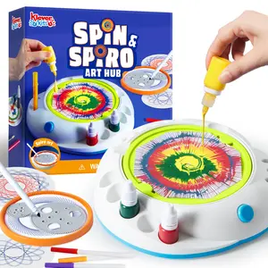 Klever Kits Spin Art Spin Spiral Machine Kit Arts & Crafts Paint for Boys & Girls DIY Birthday Gifts for Kids Age 6 and UP Creative Parent-Child Time  easter gifts for kids