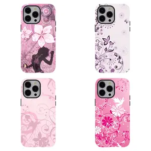 Pink Floral Vine Phone Case Retro Elegance Style Phone Case Compatible for iPhone 17Promax 16 15 14 13 12 11 and for Samsung S21-S25 Perfect Gift For Elegant Girl