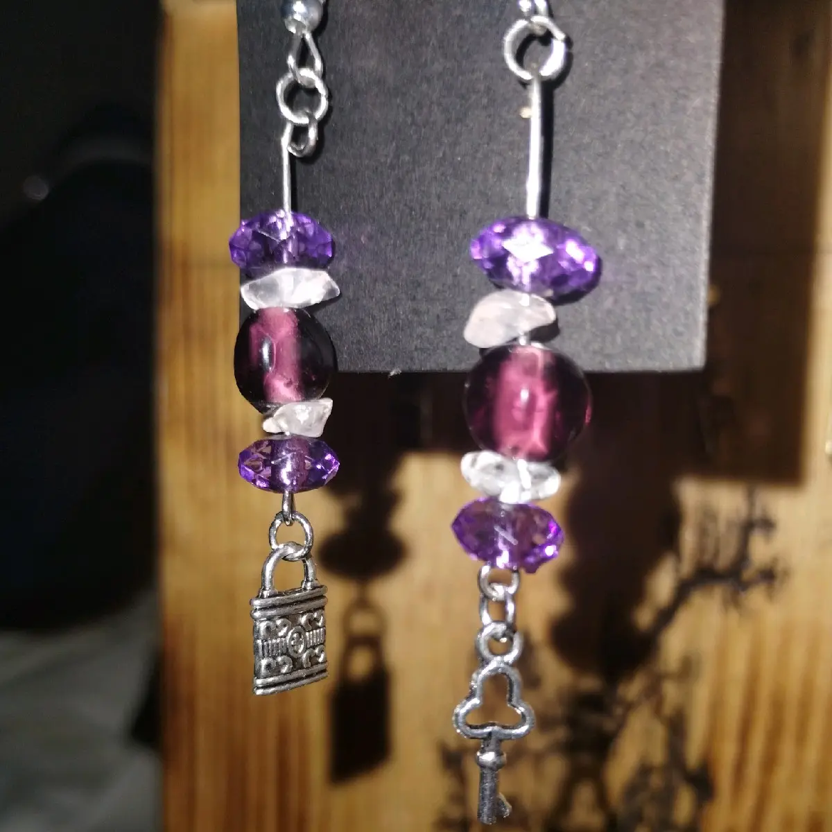 key & lock earrings