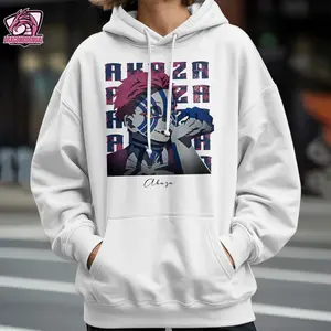Anime Demon Slayer Akaza Design Sweatshirt + Washed Cotton T-Shirt - Stylish Upper Moon Three Manga-Inspired Clothing 251110