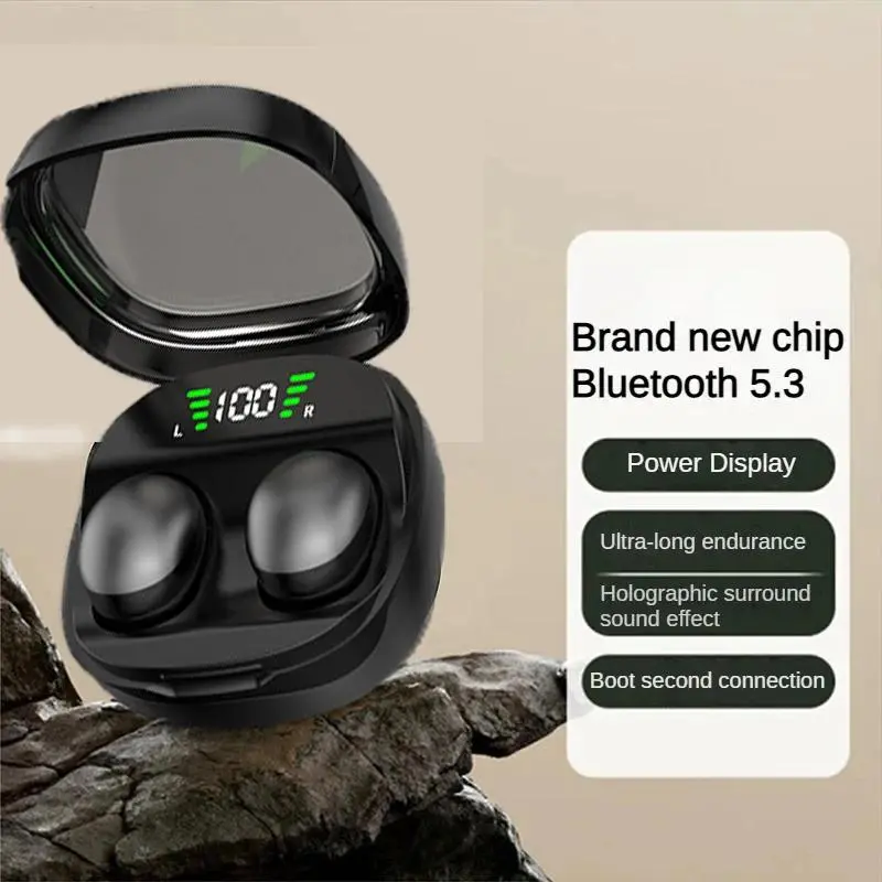 Mini 5.3 Wireless Bluetooth Headset Small Earbuds Sleep Work Sports Invisible Headphones HD HIFI Bass Sound Quality Earphones