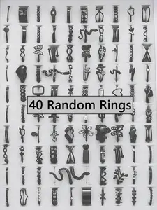 Punk Style Mixed Hollow Out Design Ring Set, Statement Multi Ring, Adjustable Rings Stacking Rings, Fashion Jewelry for Party, Daily Clothing Decor, Trendy All-match & Exquisite Jewelry for Birthday Gift Dainty Gift for Your Love, Stackable Rings