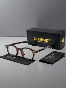 CATERSIDE One Pair With Packaging Elegant Minimalist Round Prescription Frames Monocoque Construction CP Temple Tips Retro Color Blocking Trend Men And Women Suitable For Driving Street Photography And As Photo Prop