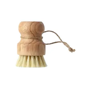 Bamboo Handle Mini Scrub Sisal Brush