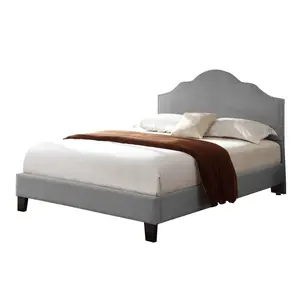 Gray Cal King Upholstered Bed