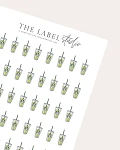 Iced Matcha | Aesthetic Planner Sticker Sheet